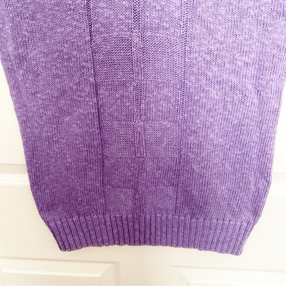 Yves Saint Laurent Linen Blend Purple Knit Vest Vintage MEDIUM - Picture 4 of 5